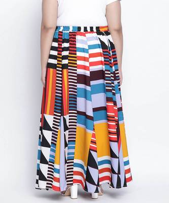 Multihued gathered dense Plus skirt 4