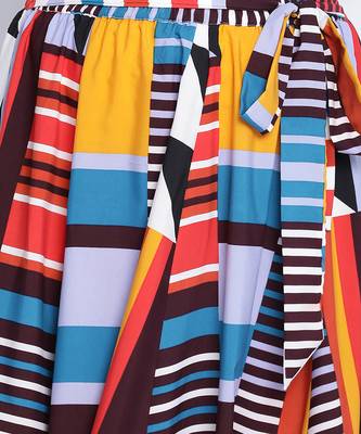 Multihued gathered dense Plus skirt 5