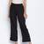 Urbanic Black fuzzy women nightwear Piping details pajama