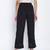 Urbanic Black fuzzy women nightwear Piping details pajama
