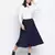Blazed blue pleated women skirt