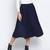 Blazed blue pleated women skirt