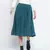 Sea green pleated women skirt