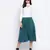 Sea green pleated women skirt