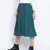 Sea green pleated women skirt