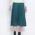 Sea green pleated women skirt