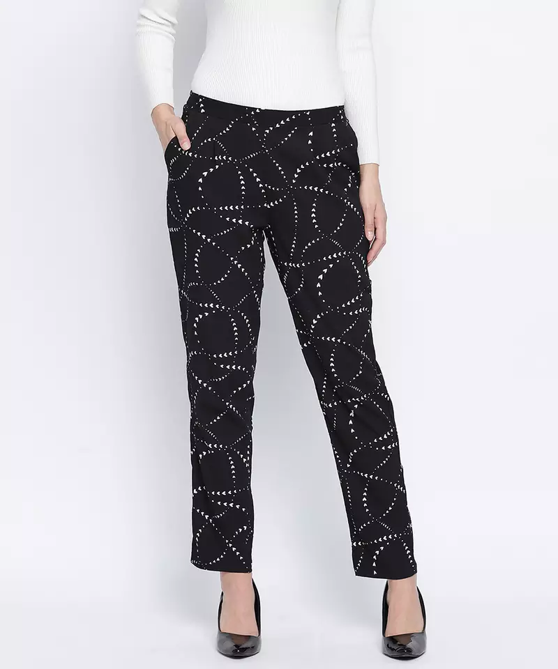 Vellic zig zag print women pants