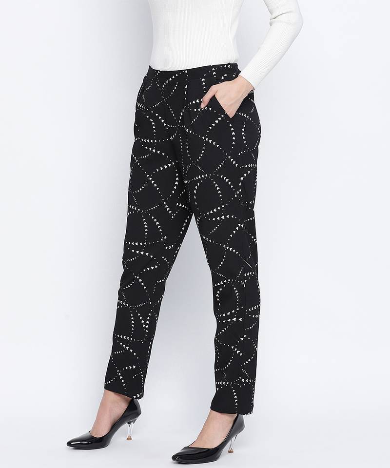Vellic zig zag print women pants