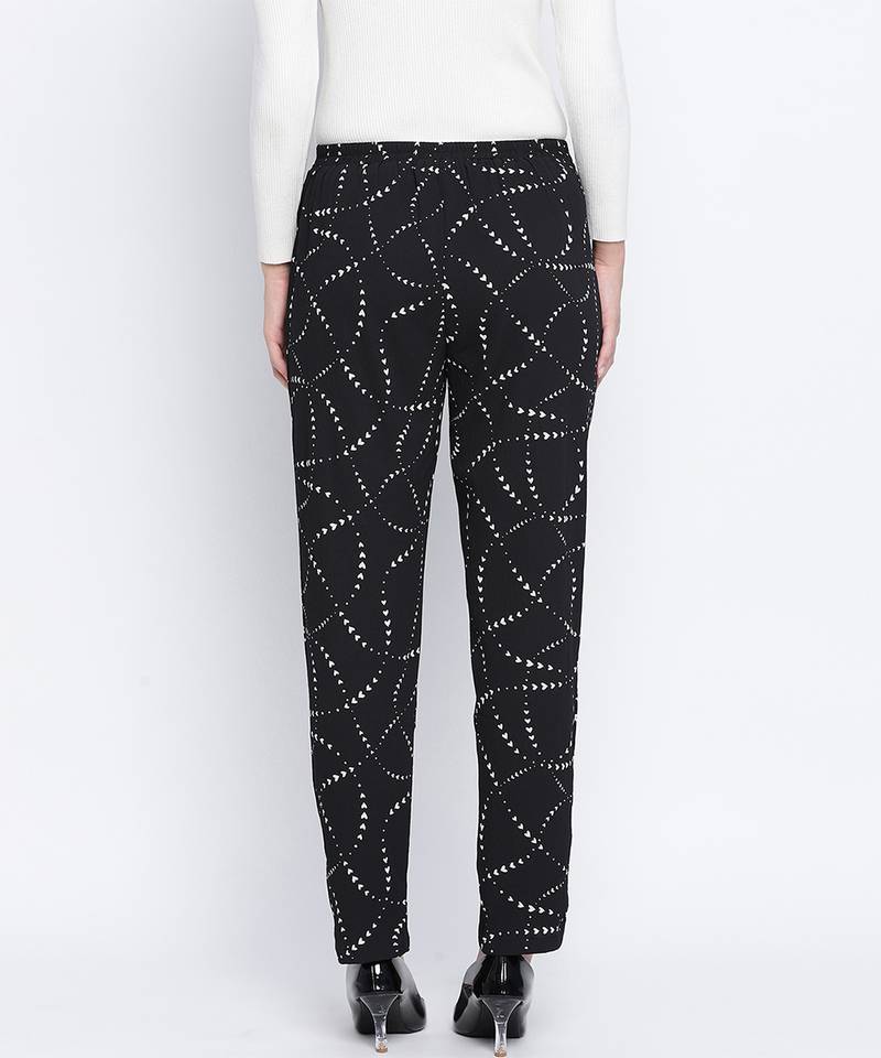 Vellic zig zag print women pants