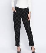 Blantic Black zig zag print women casual pant