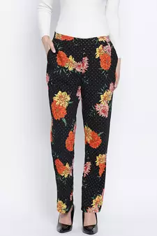 Spooky flowerous casual women pant