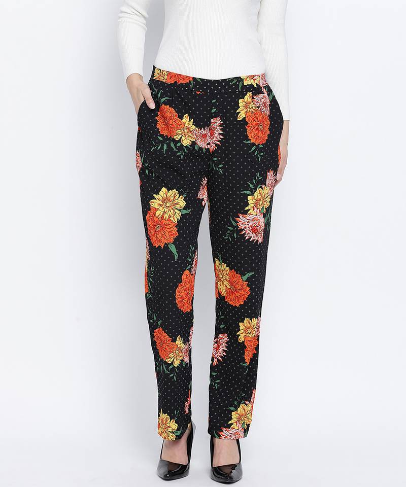 Spooky flowerous casual women pant