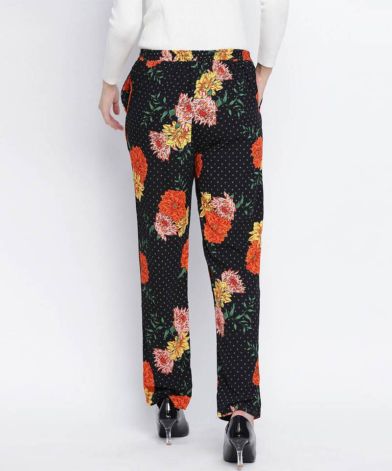 Spooky flowerous casual women pant