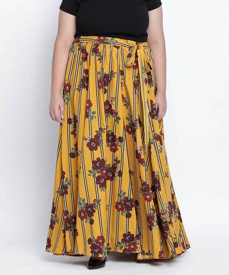 Sizzlling sunny printed print plus size skirt 1