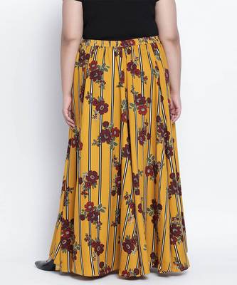 Sizzlling sunny printed print plus size skirt 4