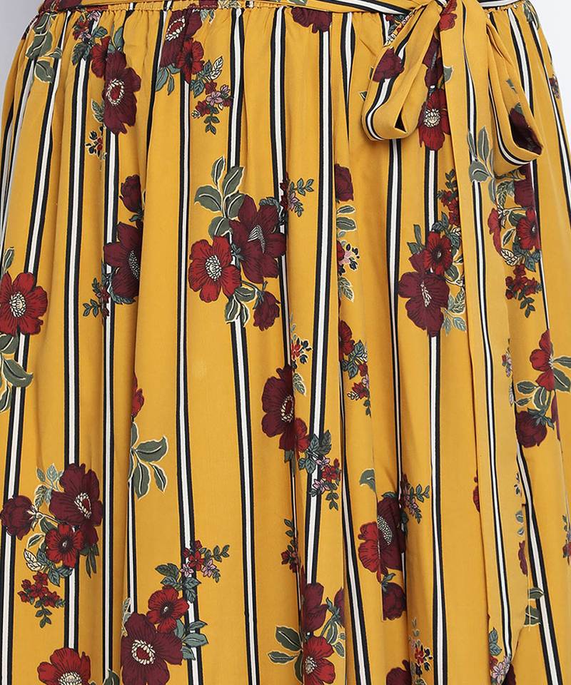 Sizzlling sunny printed print plus size skirt