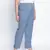 Lattic blue peinted plus size Elasticated pant