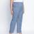 Lattic blue peinted plus size Elasticated pant