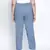 Lattic blue peinted plus size Elasticated pant