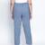 Lattic blue peinted plus size Elasticated pant