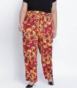 Elated coloruful printed printed plus size Elasticated pant