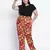 Elated coloruful printed printed plus size Elasticated pant