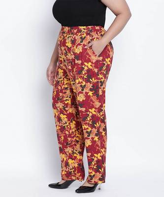 Elated coloruful printed printed plus size Elasticated pant 3
