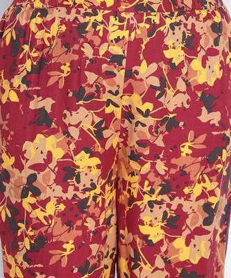 Elated coloruful printed printed plus size Elasticated pant 5