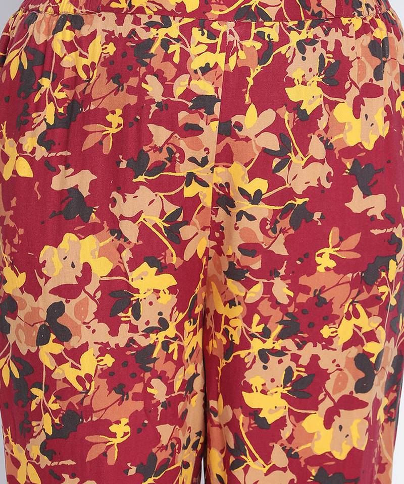 Elated coloruful printed printed plus size Elasticated pant