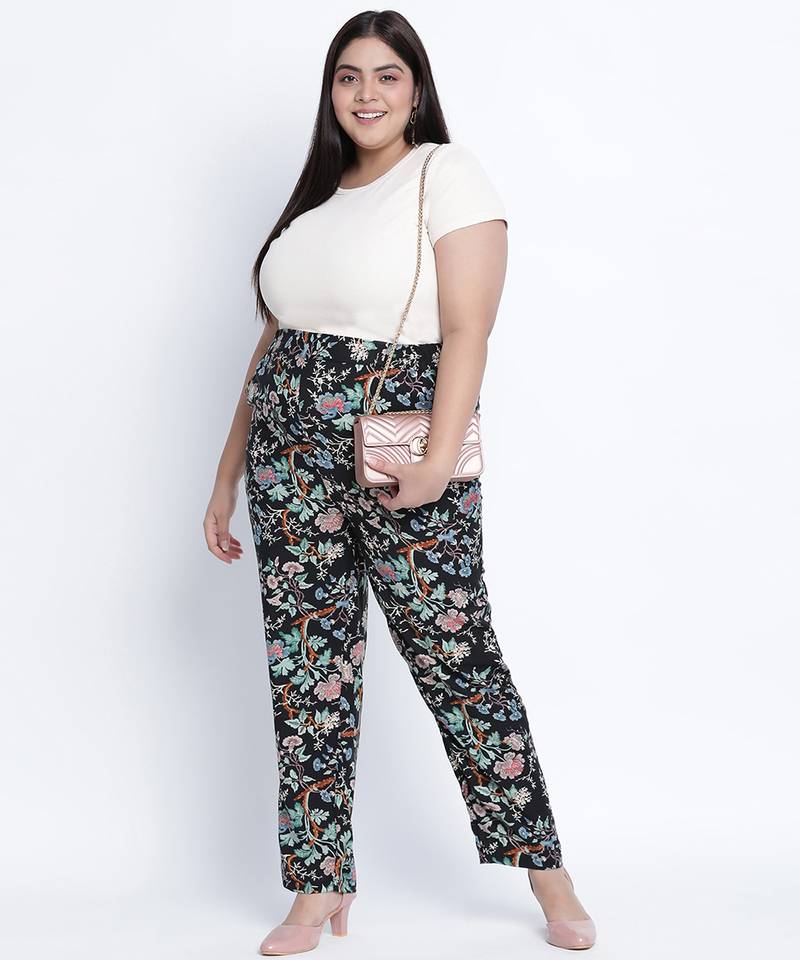 Catopez printed printed plus szie Elasticated pant