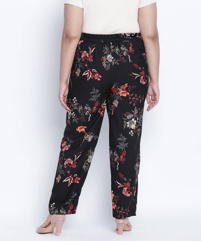 Utallic Tropical printed plus size  Elasticated pant