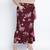 High wine printed print plus size Elasticated Pant