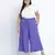 Sallic Solid blue plus size Elasticated pant
