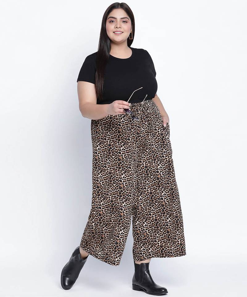 Criskey animal print plus size Elasticated pant