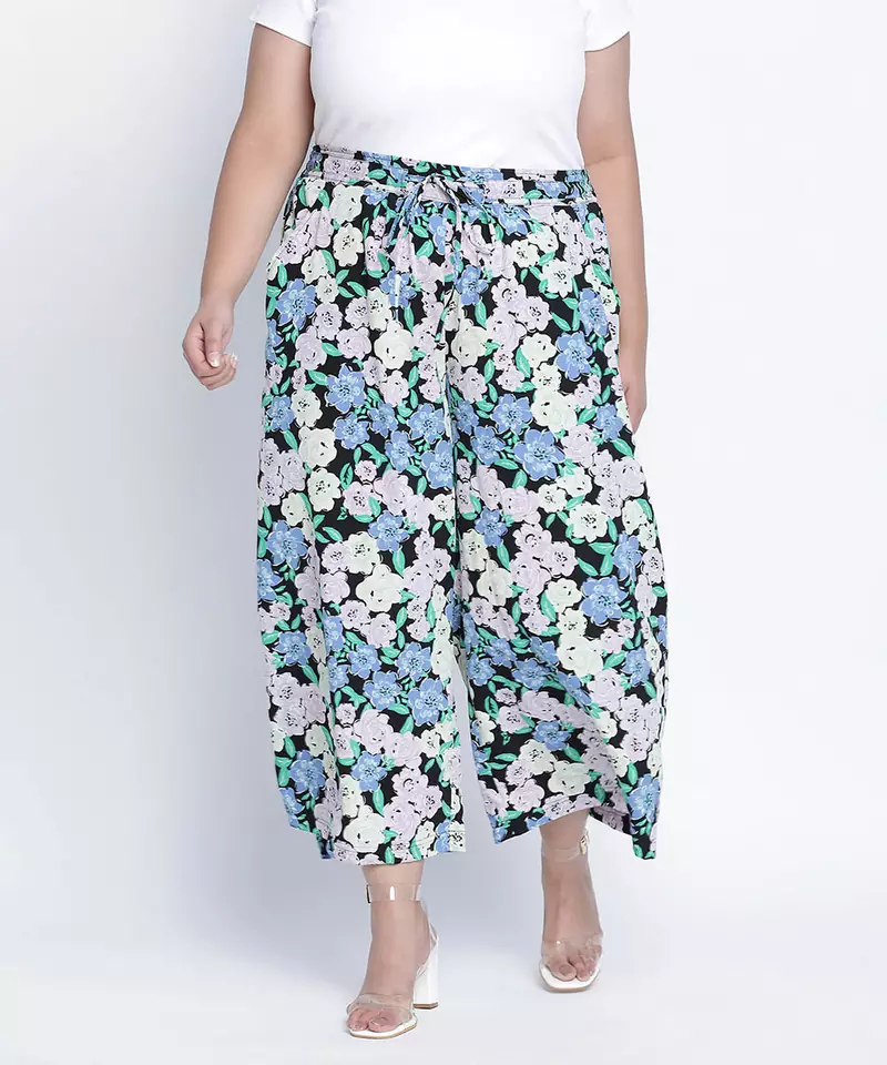 Shinneer printedistic multicolor plus size Elasticated pant