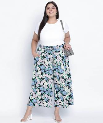 Shinneer printedistic multicolor plus size Elasticated pant 2