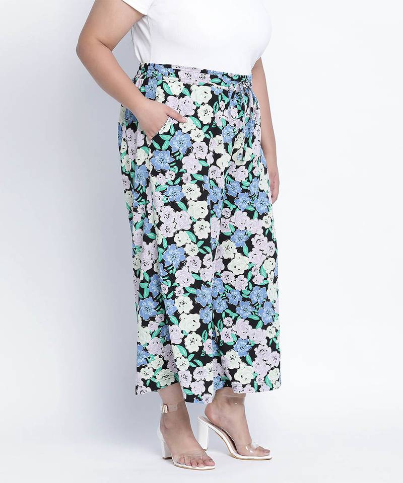 Shinneer printedistic multicolor plus size Elasticated pant
