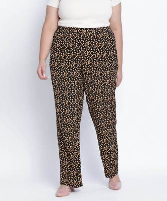 Brownie brown Animal printed plus size  pant 1