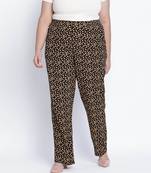 Brownie brown Animal printed plus size  pant