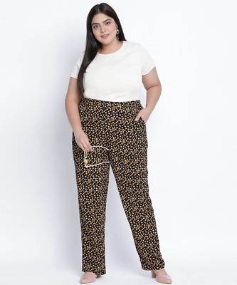 Brownie brown Animal printed plus size  pant 2