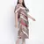 Chaste natural satin print women plus size dress