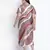 Chaste natural satin print women plus size dress