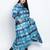 Celestical trendy  tie dye  button down plus  size  dress