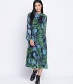 Winsomeness tropical print casual women dress