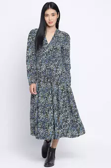 Multicolor mania printed casual women dress