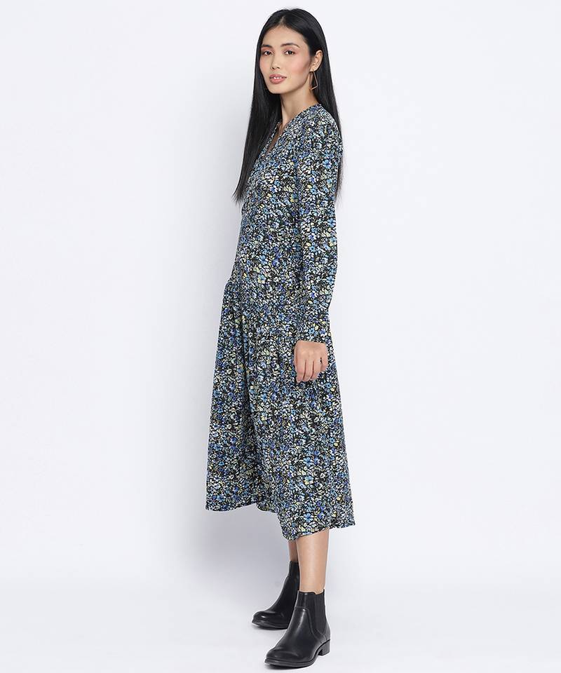 Multicolor mania printed casual women dress