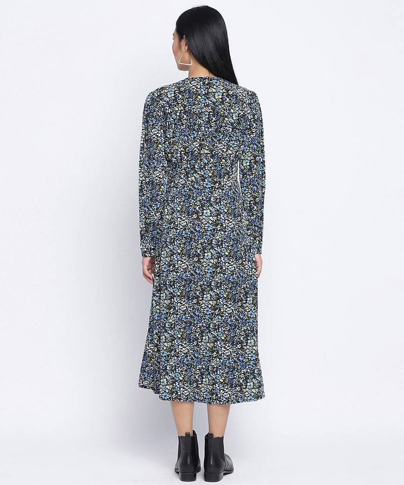 Multicolor mania printed casual women dress