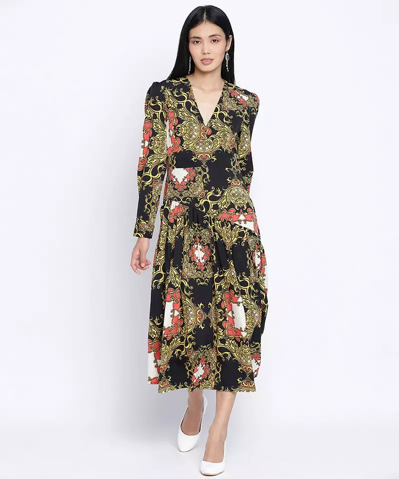 Deco Chic abstract printed women dress