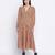 Gracious orange printed casual women dress