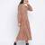 Gracious orange printed casual women dress